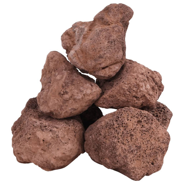 Punainen vulkaaniset kivet Vanelusa 10-30cm (10 kg)