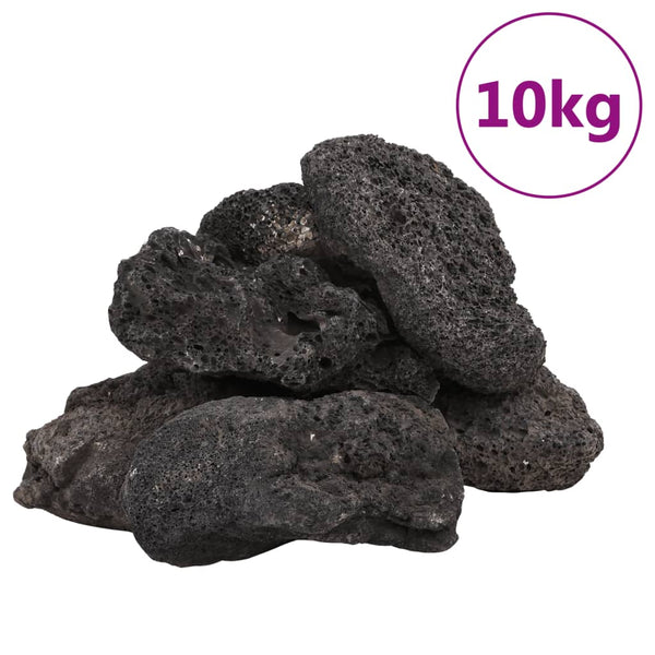 Vulkaaniset kivet 10 kg musta 10-30 cm