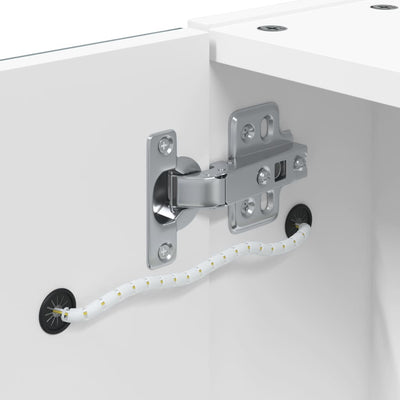 Valkoinen kylpyhuoneen peilikaappi led-valolla Berneice 45x13x52cm