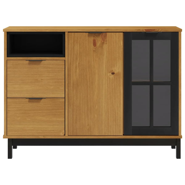 Senkki lasiovella FLAM 110x40x80 cm täysi mänty