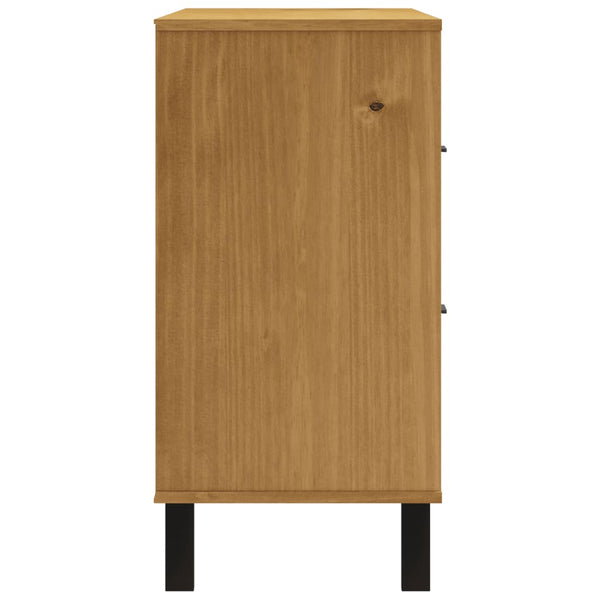 Senkki lasiovella FLAM 110x40x80 cm täysi mänty