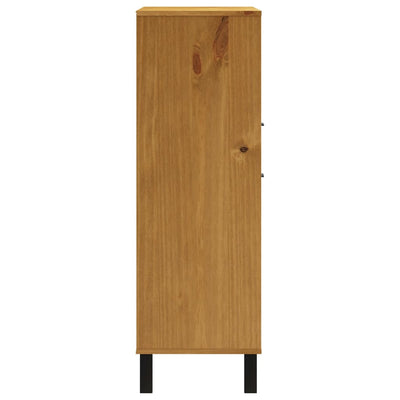 Kaappi lasiovella FLAM 92x40x122,5 cm täysi mänty