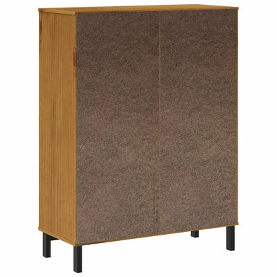 Kaappi lasiovella FLAM 92x40x122,5 cm täysi mänty