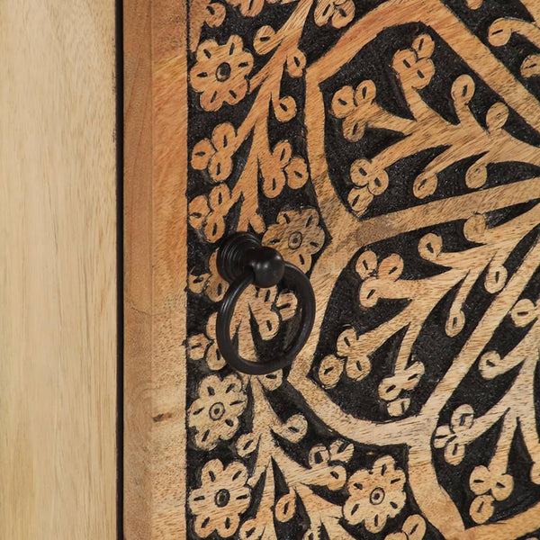 Yöpöytä 40x33x46 cm täysi mangopuu