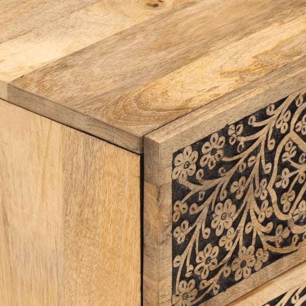 Yöpöytä 40x33x46 cm täysi mangopuu