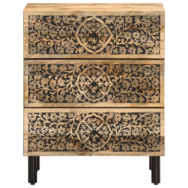 Yöpöytä 50x33x60 cm täysi mangopuu