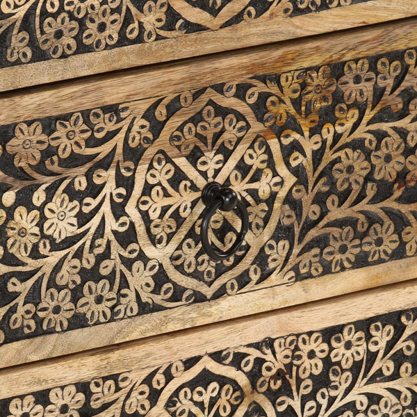 Yöpöytä 50x33x60 cm täysi mangopuu