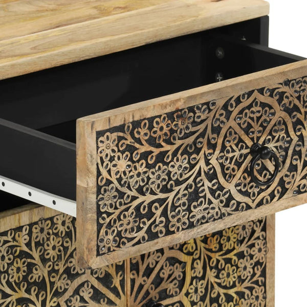 Yöpöytä 50x33x60 cm täysi mangopuu