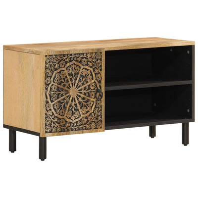 TV-taso 80x31x46 cm täysi mangopuu