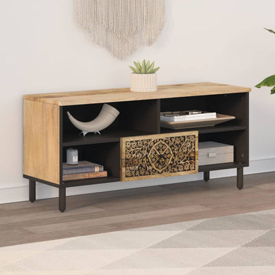 TV-taso 100x33x46 cm täysi mangopuu