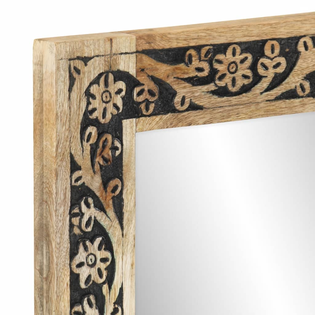 Kylpyhuoneen peili Polineta 50x70x2,5cm (mangopuu ja lasi)