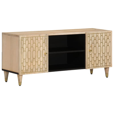 TV-taso 105x33x46 cm täysi mangopuu