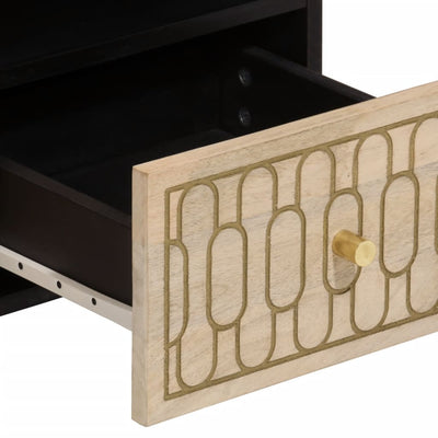 TV-taso 70x33x46 cm täysi mangopuu
