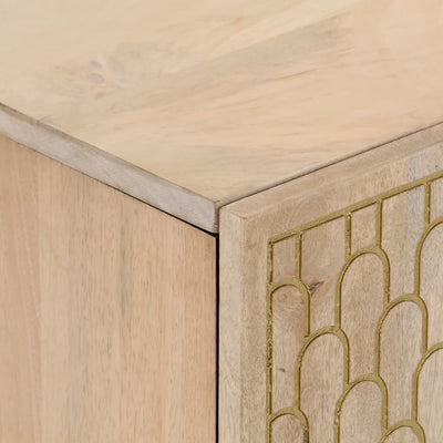 TV-taso 80x31x46 cm täysi mangopuu