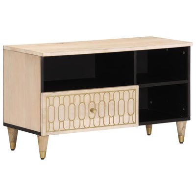 TV-taso 80x33x46 cm täysi mangopuu
