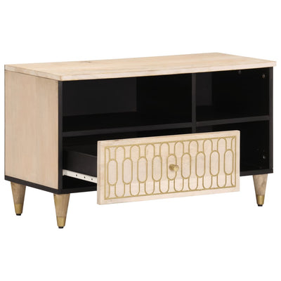 TV-taso 80x33x46 cm täysi mangopuu
