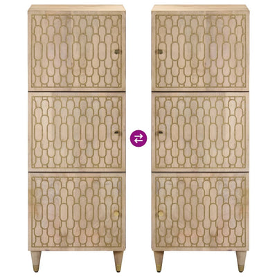 Kaappi 40x33x110 cm täysi mangopuu