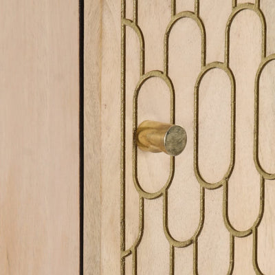 Kaappi 40x33x110 cm täysi mangopuu