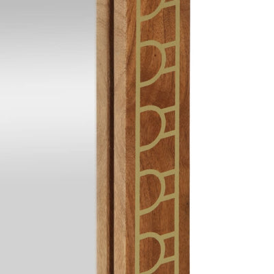 Kylpyhuoneen peili Safian 50x70x2,5cm (mangopuu ja lasi)