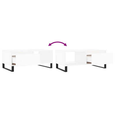 Valkoinen sohvapöytä Avraham 90x50x36,5cm (puinen)