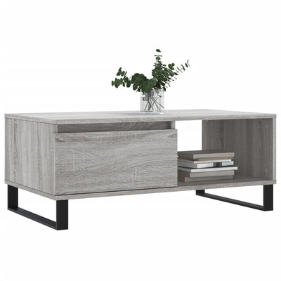 Sohvapöytä harmaa Sonoma 90x50x36,5 cm tekninen puu