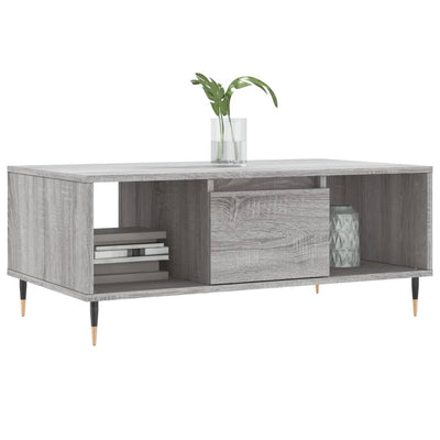 Sohvapöytä harmaa Sonoma 90x50x36,5 cm tekninen puu