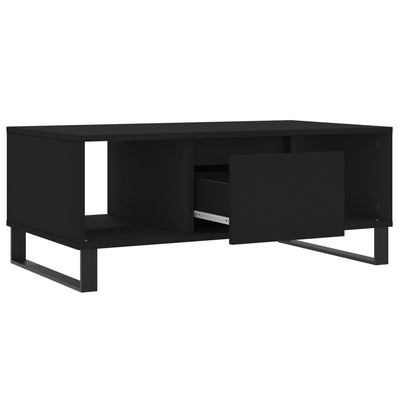 Sohvapöytä musta 90x50x36,5 cm tekninen puu