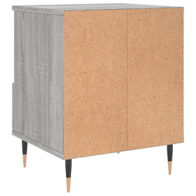 Yöpöydät 2 kpl harmaa Sonoma 40x35x50 cm tekninen puu