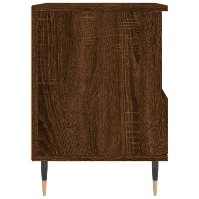 Yöpöydät 2 kpl ruskea tammi 40x35x50 cm tekninen puu