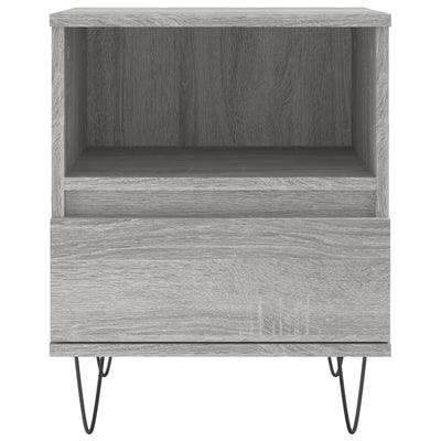 Yöpöydät 2 kpl harmaa Sonoma 40x35x50 cm tekninen puu
