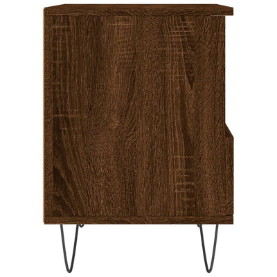 Yöpöydät 2 kpl ruskea tammi 40x35x50 cm tekninen puu
