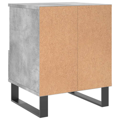 Yöpöydät 2 kpl betoninharmaa 40x35x50 cm tekninen puu