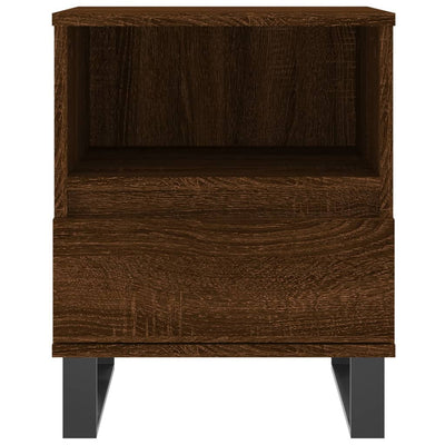 Yöpöydät 2 kpl ruskea tammi 40x35x50 cm tekninen puu