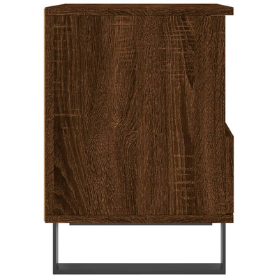 Yöpöydät 2 kpl ruskea tammi 40x35x50 cm tekninen puu