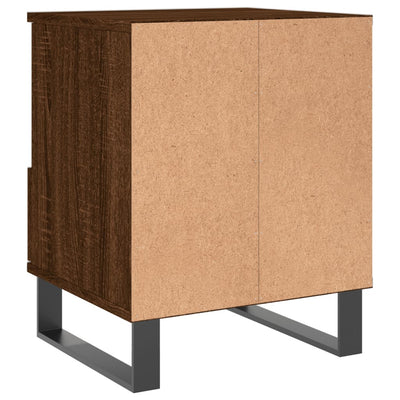 Yöpöydät 2 kpl ruskea tammi 40x35x50 cm tekninen puu