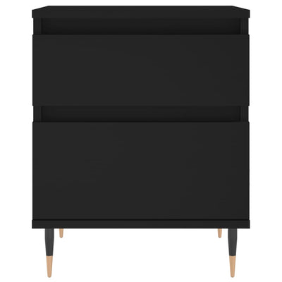 Yöpöydät 2 kpl musta 40x35x50 cm tekninen puu