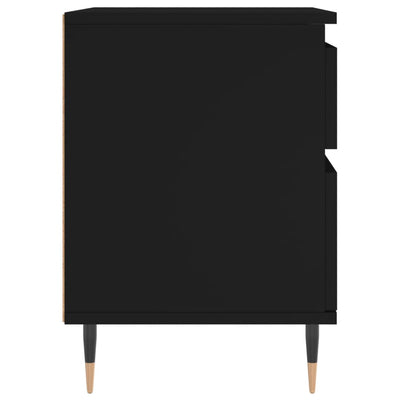 Yöpöydät 2 kpl musta 40x35x50 cm tekninen puu