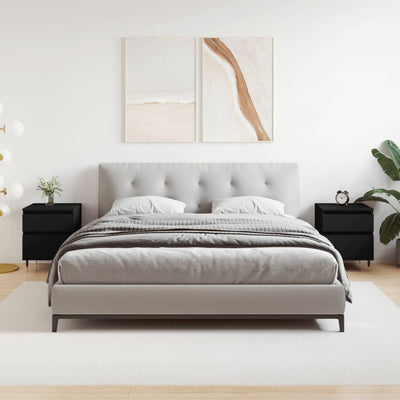 Musta yöpöydät Iralion 40x35x50cm (2 kpl puinen)