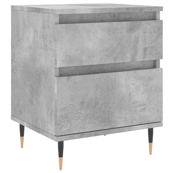 Yöpöydät 2 kpl betoninharmaa 40x35x50 cm tekninen puu