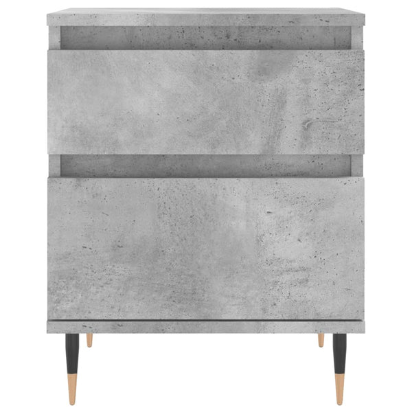 Yöpöydät 2 kpl betoninharmaa 40x35x50 cm tekninen puu