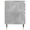 Yöpöydät 2 kpl betoninharmaa 40x35x50 cm tekninen puu