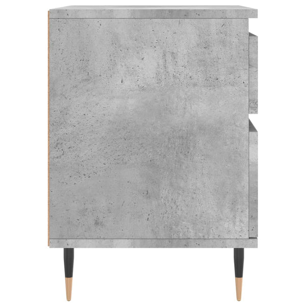 Yöpöydät 2 kpl betoninharmaa 40x35x50 cm tekninen puu