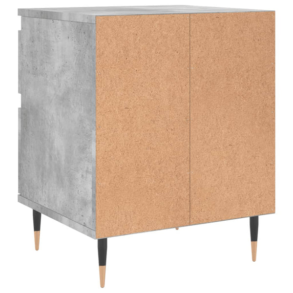 Yöpöydät 2 kpl betoninharmaa 40x35x50 cm tekninen puu
