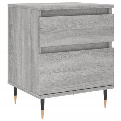 Yöpöydät 2 kpl harmaa Sonoma 40x35x50 cm tekninen puu