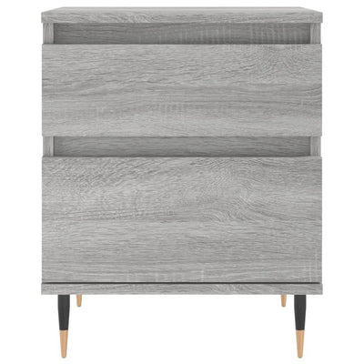 Yöpöydät 2 kpl harmaa Sonoma 40x35x50 cm tekninen puu