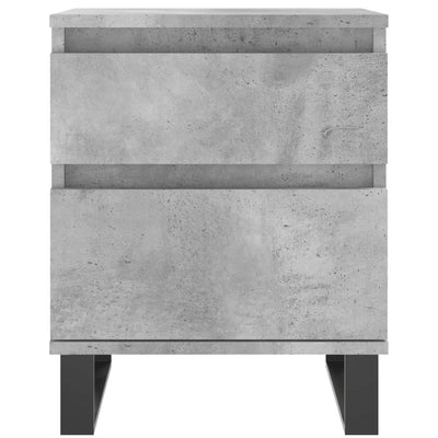 Yöpöydät 2 kpl betoninharmaa 40x35x50 cm tekninen puu