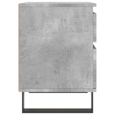 Yöpöydät 2 kpl betoninharmaa 40x35x50 cm tekninen puu