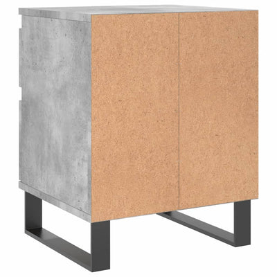 Yöpöydät 2 kpl betoninharmaa 40x35x50 cm tekninen puu