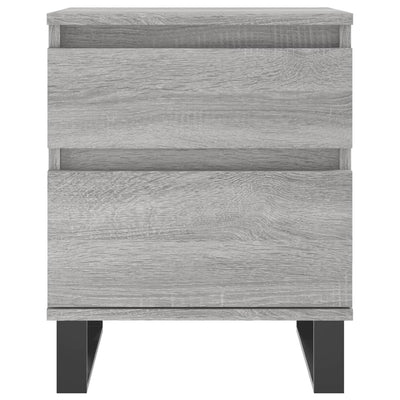 Yöpöydät 2 kpl harmaa Sonoma 40x35x50 cm tekninen puu