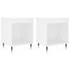 Valkoinen yöpöydät Borbandi 40x35x50cm (2 kpl puinen)